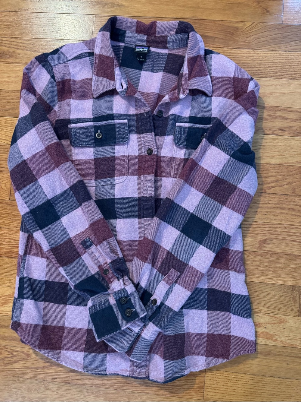 Patagonia Women’s M Fjord Flannel Shirt Organic Cotton Pink Plaid